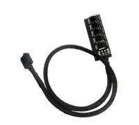 Splitter ventola PC interno - Adattatore mozzo ventola scheda madre, hub ventola montato in caso | Hub ventola con controllo della velocità indipendente ogni porta, design