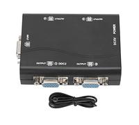 Splitter VGA 1 in 4 Out Duplicatore di Distribuzione Video Splitter VGA 250MHz 1920x1440 Splitter Video HD Alimentato Tramite USB per Proiettore Portatile TV PC Computer