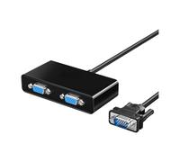 Splitter VGA schermo 1 in 2 ingresso uscite Espansione multischermo(1x2 VGA Switch with Cables)