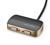 Splitter VGA Vention 1 ingresso 2 uscite Full HD 1080p Plug and Play 30 m con cavo da 1 m Nero/Oro