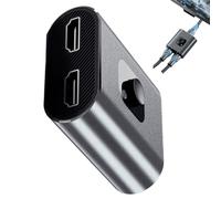 Splitter video - alluminio 5 × 5 cm | Interruttore con uscita 2 in 1, Adattatore Multi-schermo, Distribuzione del segnale 4K, Distribuzione | Home Theatre, Installazione desktop