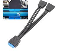 Splitter Y 19/20 pin, connettori audio, supporto 5 Gbps, adattatore intestazione interno a 2 porte per computer portatili, stampanti, desktop, scanner, fotocamere