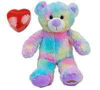 Splodge Teddy Parties Orsacchiotto magico arcobaleno registrabile - 40 cm - Registra un messaggio di 60 secondi e invia un orso - Baby Heartbeat Bear