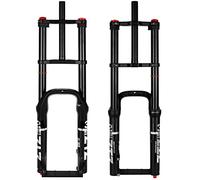 splumzer【EU Stock Forcella Ammortizzata per Bici 20" 4.0 per Mountain Bike Air Doppia Spalla Downhill Discesa in Corda Doppia Ammortizzatore MTB/QR/AM