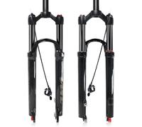 splumzer MTB Fork 26 27.5 29 Pollici MTB Forcella Ammortizzata Corsa 120mm, 1-1/8 Tubo Dritto/Tubo Conico Forcelle Mountain Bike (Blocco Remoto Diritto, 26 Pollici)