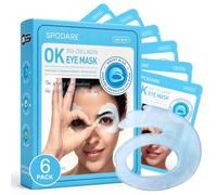 SPODARE Benda per occhi al collagene a forma di OK, maschera per dormire a 360° con caffeina, idrogel rassodante idratante sotto gli occhi, per occhi gonfi, occhiaie, cura degli occhi durante la notte