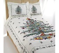 Spode Avanti Linens Collezione Albero di Natale, misto poliestere, avorio, King