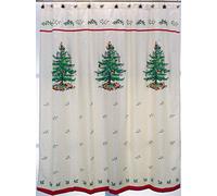 Spode Avanti Linens - Tenda da doccia in cotone, colore: Rosso