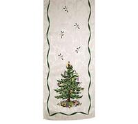 Spode Christmas Tree Kitchen Biancheria da tavola Avorio Collezione Albero di Natale, Cotone, 108" x 14" (Set of 1)