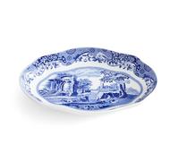 Spode Ciotola per cetrioli italiana, in porcellana, 21,6 cm, con bordo a fronzoli e arte paesaggistica, elegante piccolo pezzo da portata per intrattenimento e sala da pranzo, ottimo regalo per