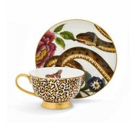 Spode Creatures of Curiosity - Tazza da tè con piattino leopardo e serpente