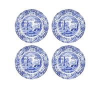 Spode Piatti piani blu italiani - Set di 4 (piatti piani da 10,5 pollici) (piatti piani blu, bianchi, 10,5 pollici)
