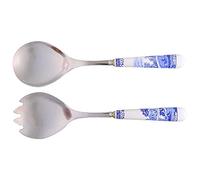 Blue Italian Spode Posate per insalata (coppia) (blu e bianco, 25 cm)