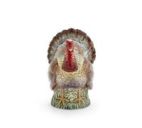 Spode Salsiera a forma di tacchino con mestolo da 400 ml, servizio Dolomite Thanksgiving Serveware | Centrotavola grande | Ciotola decorativa | Ciotola da zuppa festiva, per cena del Ringraziamento e