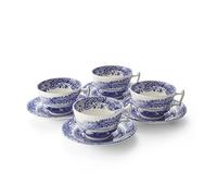 Spode Set di 4 tazze da tè e piattino, colore: blu