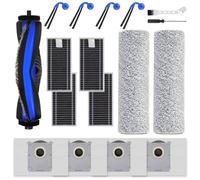 Spofan Accessori di Ricambio Compatibili con ECOVACS DEEBOT X9 PRO OMNI, T80S OMNI Robot Aspirapolvere, 1 Spazzola Principale, 4 Filtri, 4 Spazzole Laterali, 2 Panni Roller, 4 Sacchetti Antibatterici