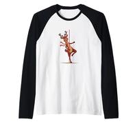 Spogliarello di Renna Natalizia con Asta Asta per Natale Maglia con Maniche Raglan