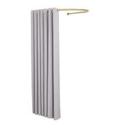 Spogliatoio a parete con asta e tenda a forma di U, perfetto per negozi, centri commerciali e locali di arredamento, design salvaspazio, per una maggiore privacy