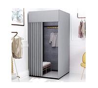 Spogliatoio con struttura in metallo, facile da montare, protezione della privacy, spogliatoio temporaneo e espositore per armadietti per uso al dettaglio