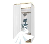 Spogliatoio portatile con tenda per la privacy, facile da montare, lavabile in lavatrice, ideale per negozi di abbigliamento, comodo camerino (100 x 80 x 200 cm) - perfetto per uso al dettaglio.