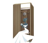 Spogliatoio portatile con tenda per la privacy, facile da montare, lavabile in lavatrice, ideale per vendita al dettaglio e uso domestico, comodo camerino (100 x 80 x 200 cm)