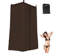 Spogliatoio Sospeso da Campeggio,Impermeabile Tenda per Privacy per Barche,Tenda per Cambiare Vestiti, W-C,Copertura per Doccia per Pontone, Barca con Cerniera(Size:210D：77*69*183cm,Color:Marrone)