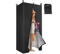 Spogliatoio Sospeso da Campeggio,Impermeabile Tenda per Privacy per Barche,Tenda per Cambiare Vestiti, W-C,Copertura per Doccia per Pontone, Barca con Cerniera(Size:420D：77*69*183cm,Color:Nero)