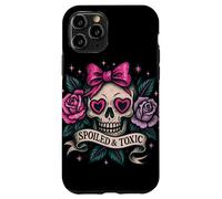 Spoiled and Toxic Cute Skull Bow Roses Retro Edgy Estetica Custodia per iPhone 11 Pro