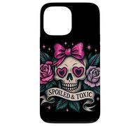 Spoiled and Toxic Cute Skull Bow Roses Retro Edgy Estetica Custodia per iPhone 13 Pro Max