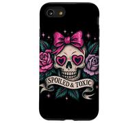Spoiled and Toxic Cute Skull Bow Roses Retro Edgy Estetica Custodia per iPhone SE (2020) / 7/8