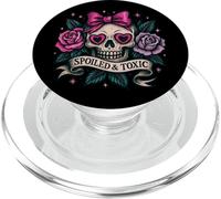 Spoiled and Toxic Cute Skull Bow Roses Retro Edgy Estetica PopSockets PopGrip per MagSafe