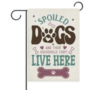Spoiled Dogs And Their Household Staff Live Here Paw Prints Bandiere Verticale Durevole Flag Resistente Alle Intemperie Bandiera Da Giardino Per Cortile Balcone Decorazione 30X45Cm