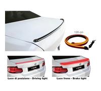 Simoni Racing SPC/L, Spoiler Posteriore per Auto, Spoiler per Bagagliaio Universale, Alettone Universale Luminoso, in Gomma Impermeabile Nera