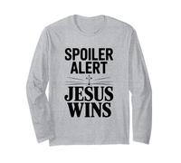 Spoiler Alert Gesù Vince la Fede Christian Inspirational Maglia a Manica