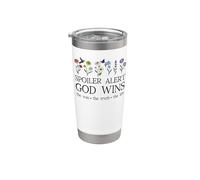 Spoiler Alert God Wins I've Read the Final Chapter Christian Bicchiere termico in acciaio inox doppia parete