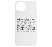 Spoiler Alert God Wins I've Read the Final Chapter Christian Custodia per iPhone 14 Plus