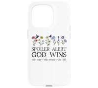 Spoiler Alert God Wins I've Read the Final Chapter Christian Custodia per iPhone 15 Pro