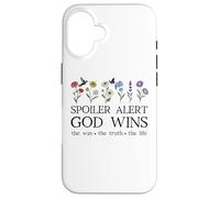 Spoiler Alert God Wins I've Read the Final Chapter Christian Custodia per iPhone 16
