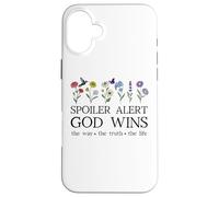 Spoiler Alert God Wins I've Read the Final Chapter Christian Custodia per iPhone 16 Plus