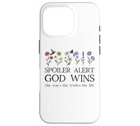Spoiler Alert God Wins I've Read the Final Chapter Christian Custodia per iPhone 16 Pro