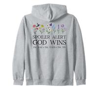 Spoiler Alert God Wins I've Read The Final Chapter Christian Felpa con Cappuccio