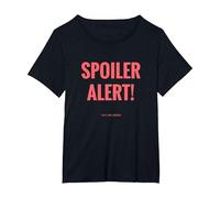 Spoiler Alert I'm Weird Funny Text Grafica Weirdos Nerds Maglietta, Donna Plus-Size, Nero, 4X