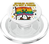 Spoiler Alert It's Not a Phase Cute Rainbow Flag LGBTQ Desig PopSockets PopGrip per MagSafe
