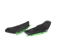 Spoiler Alettone Aerodinamico Moto Downforce Sport Spoiler Laterali Winglets Deflettore Telaio Carenatura Per Kawasaki Per Ninja 400 Per Ninja400 2018-2022(Matte Black-green)