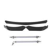 Spoiler Anteriore Kit Corpo Diffusore Lato Labbro Paraurti Anteriore Universale 4 Pezzi Protezione Con Aste Puntone(Glossy Black)
