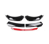 Spoiler Anteriore Per Lancer Per Evo 7/8/9 Kit Spoiler Inferiore Per Paraurti Anteriore Diffusore Splitter Mentoniera Spoiler Posteriore Labbro Paraurti Anteriore(Black Red)