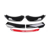 Spoiler Auto Paraurti Lingua Auto Paraurti Anteriore Labbro Mento Spoiler Splitter Diffusore Kit Corpo Trim Protezione Diga D'aria Universale Labbro Anteriore(B-Black)