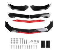 Spoiler Auto Paraurti Lingua Auto Paraurti Anteriore Labbro Mento Spoiler Splitter Diffusore Kit Corpo Trim Protezione Diga D'aria Universale Labbro Anteriore(A-Black)