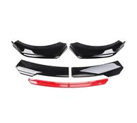 Spoiler Auto Paraurti Per Challenger RT SRT SXT Auto Paraurti Anteriore Corpo Spolier Labbro Mento Diffusore Splitter Diga D'aria Kit Protezione Labbro Anteriore(Black Red)
