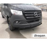 Spoiler Bar Per Mercedes sprinter 2018+ Anteriore In Acciaio Nero - BLACK
